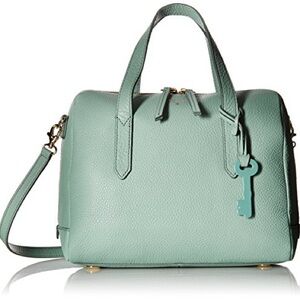 Fossil Mint Green Leather Satchel